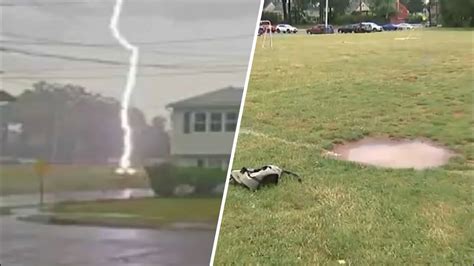 Man survives lightning strike caught on video in New Jersey